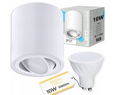 Ledtechnics Judantis Led lubinis šviestuvas "spot" Gu10 10w, baltas matinis