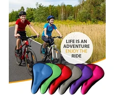 Leisun 3d silikoninis gelinis dviračio balnelio užvalkalas paminkštintas patogus minkštas pagalvėlė mtb dviračių plento dviračių miesto dviračiui pilkas