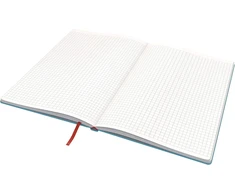 Leitz Squared užrašų knygelė kietu viršeliu, didelis B5 formatas (planšetiniam kompiuteriui, Ipad), 80 lapų, 160 puslapių, 100 g/m² popierius, sertifikuota pagal fsc, švelnus paviršius, idealiai tinka biurui, studijoms, dienoraščiui, mėlyna, jauki, 448200
