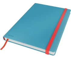 Leitz Squared užrašų knygelė kietu viršeliu, didelis B5 formatas (planšetiniam kompiuteriui, Ipad), 80 lapų, 160 puslapių, 100 g/m² popierius, sertifikuota pagal fsc, švelnus paviršius, idealiai tinka biurui, studijoms, dienoraščiui, mėlyna, jauki, 448200
