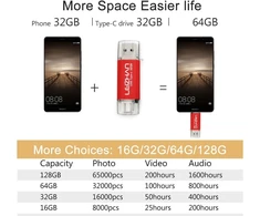 Leizhan 32gb Usb 3.0/type-c atmintinė, raudona
