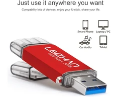 Leizhan 32gb Usb 3.0/type-c atmintinė, raudona