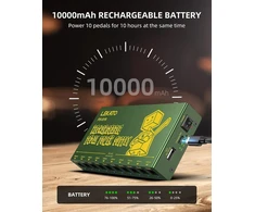 Lekato įkraunamas gitaros pedalo maitinimo šaltinis, integruota 10000mah baterija, izoliuotos 10 Dc išėjimų 9v (100ma, 300ma), efektų maitinimo šaltinis su apsauga nuo trumpojo jungimo
