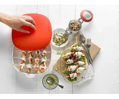 Lékué Kabob gaminimo rinkinys x 4 vnt., raudonas