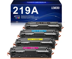 Lemero 219a 219x toneris, suderinamas su Hp Color Laserjet Pro Mfp 3302fdwg 3302sdwg 3302fdw 3302sdw 3302fdn 3302fdng 3202dn 3202dw, skirtas Hp 219 219a W2190a juodas žydras purpurinis geltonas (4 pakuotės)
