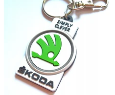 Lengvas guminis raktų pakabukas škoda, emblema, ženkliukas