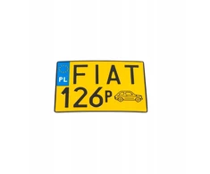 Lenkiška antikvarinė lentelė Fiat 126p kvadratinė