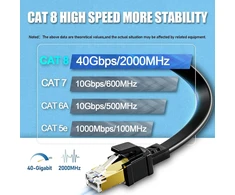 Lenovo Cat 8 Ethernet kabelis 30m, plokščias, ekranuotas, 40 Gbps