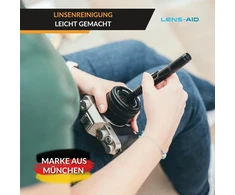 Objektyvas Lens-aid dvigubas valymo rašiklis su šepetėliu ir 2 x velveto pagalvėlėmis lęšių, filtrų, kamerų, dslr, optikos valymui, valymo šepetėlis lęšių valymo rašiklis