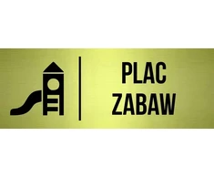 Lentelė Žaidimų aikštelė Ženklas ant durų Auksinis Aliuminis Piktograma