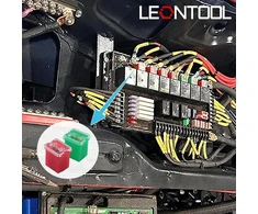 Leontool 30 vnt. automobilinių saugiklių rinkinys, mikro kasetinių saugiklių automobilių žemo profilio dėžutės formos atsarginis rinkinys (20a, 30a, 40a, 50a, 60a), skirtas ford chevy/gm nissan pikapams, automobiliams, visureigiams