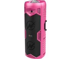 Kompiuterio kolonėlės Let's Go Party 5150 bluetooth muzikos grotuvas: ultimate rožinė vakarėlių dėžė su 200 w 6 colių dvigubais garsiakalbiais - nešiojamas karaoke garsiakalbis su belaidžiu mikrofonu, 5 val. grojimo laikas, nuotolinio valdymo pultas ir šviesų šou