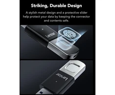 Lexar Jumpdrive Fingerprint F35 Pro 128gb Usb 3.0 atminties kortelė, iki 400 Mb/s skaitymo/300 Mb/s rašymo greitis, Usb atmintinė, leidžiama 10 pirštų atspaudų Id, atminties kortelė, Pc/nešiojamas kompiuteris (ljdf35p128g-rnbng)