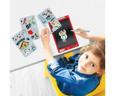 Lexibook, Astérix Crt10ax magiška piešimo lenta, meninis ir kūrybinis žaislas mergaitėms ir berniukams, daugiaspalviai piešiniai, 28 cm ekranas, rinkinyje 1 rašiklis ir 6 šablonai, oranžinė