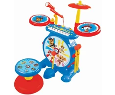 Stiprintuvas Lexibook K610pa Paw Patrol Helper on Four Paws Chase būgnų rinkinys vaikams, tikras skaitmeninis būgnų garsas, 8 natų klaviatūra, Mp3 jungtis, su sėdyne, mėlynas/raudonas