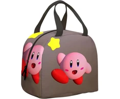 Lgqhce Kirby pietų krepšys, izoliuotas krepšys, pietų krepšys, animacinis pietų krepšys, vaikiškas pietų krepšys, izoliuotas pietų krepšys, animaciniai krepšiai mergaitėms į mokyklą, keliones, biurą, iškylą (a)
