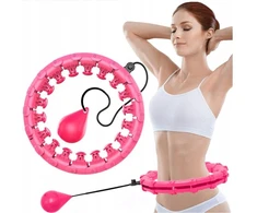 Liekninamasis hula hoop su iškilimais ir svareliais