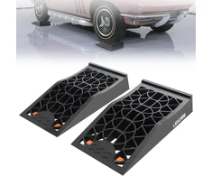 Liekumm 2 pakrovimo rampų rinkinys, didelio stiprumo automobilių rampa iki 6 t apkrovos, automobilių rampa automobiliui pakelti ir nuleisti, transporto priemonės priežiūrai, alyvos keitimui ir automobilių plovyklai