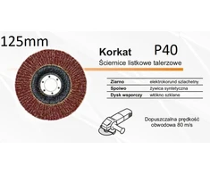 Liemeninis diskinis šlifavimo diskas 125mm P40