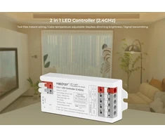 Lighteu®, Milight Miboxer 2 in 1 led valdiklis 2.4 ghz led juostos valdiklis dc12v/24v išėjimas max 12a, palaiko push dim, e2-rf