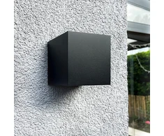 Lightworld24 modernus juodas aukštyn ir žemyn nukreiptas lauko sieninis šviestuvas, 12 W sieninis šviestuvas, Ip65 atsparus vandeniui aliuminio korpusas svetainei miegamajam naktinė lemputė, šilta balta, 4 vnt.