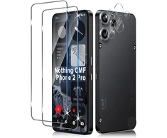 Liilaa Ekrano apsauga, skirta Nothing Cmf Phone 2 Pro, grūdintas stiklas, 2 vnt. grūdinto stiklo apsauginė plėvelė su 2 kameros apsaugos dalimis, 9h ekrano apsauga, itin skaidrus apsauginis stiklas