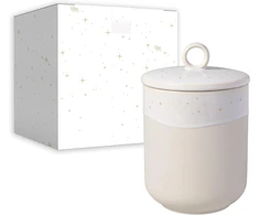 Like. by Villeroy &amp; Boch Winter Glow pailgas indelis, apvalus, smėlio spalvos, tinkamas naudoti mikrobangų krosnelėje, žieminių kepinių indelis, stiklainis, kalėdos, saldainių laikymo indas, sausainių dėžutė, aukščiausios kokybės porcelianas