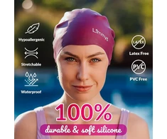 Limmys plaukimo kepuraitė moterims ir vyrams - 100% silikoninė plaukimo kepuraitė - aukštos kokybės - tampri ir patogi plaukimo kepuraitė - galima įvairių patrauklių spalvų