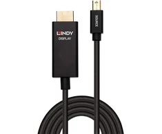 Lindy 40921 1m aktyvus mini displayport į hdmi adapterio kabelis su hdr
