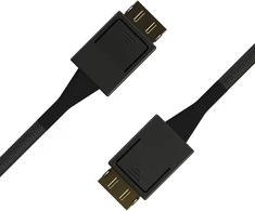 Linkup - Oculink Pcie Sff-8611 4i į Oculink Sff-8611 Ssd duomenų aktyvusis kabelis su nailono apvalkalu, 50 cm