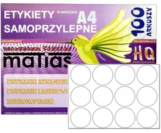 Lipdukai apvalūs 66mm A4 blizgūs 100 lapų
