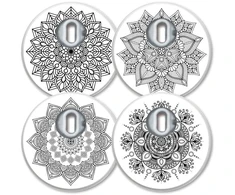 Lipdukai Freestyle Libre 3, 4 vnt. rinkinys, Mandala dizainas