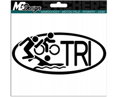Lipdukas automobiliui Tri triathlon swim bike run 7x15