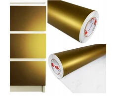 Lipni aukso matinė Pvc dekoratyvinė plėvelė baldams, Pasidaryk pats, 1x1 m