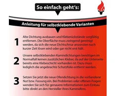 Lipni židinio sandarinimo juosta 3 m skersmens 6 mm tuščiavidurė virvelė, tinkama įvairiems oranžiniams židinių modeliams