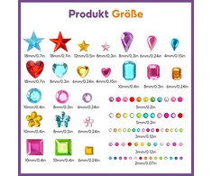 Lipnūs blizgantys akmenukai, 3500 vienetų, rhinestones, lipnūs, blizgantys akmenukai, veidui, akriliniai, spalvingi, lipnūs brangakmeniai "pasidaryk pats" makiažui, akims, nagams, įvairių dydžių