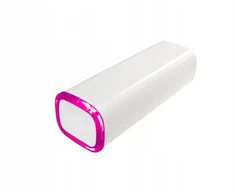 Lipower 2200mah powerbank'as, baltas, rožinis rėmelis