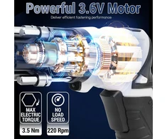 Liropau akumuliatorinis atsuktuvas, 3,6 V elektrinis mini akumuliatorinis atsuktuvas su 19 priedų, Led lemputė, Usb laidas ir dėžutė, tinkamas namų biuro „pasidaryk pats“ entuziastams