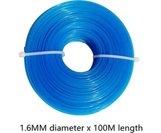 Lism Trimmerio valas 1,6 mm x 100 m, žoliapjovės valas sodui, vejapjovė, elektrinis trimeris, mėlynas apvalus nailoninis siūlas