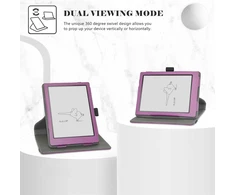 Liushan dėklas, skirtas Onyx Boox Go 6.360° besisukančio stovo funkcinis dėklas, skirtas Onyx Boox Poke 5/onyx Boox Go 6/boox Poke 5s 6.0 colių Ereader (netinka kitiems modeliams), violetinis