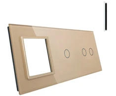 Livolo 3 modulių skydelis 2+1+g jungikliui ir lizdui