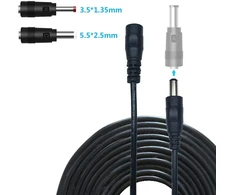 Liwinting 1 m / 3.28 pėdos Dc ilgintuvas 5.5 x 2.1 mm Dc jungiamasis kabelis Dc jungties kabelis Dc skirstytuvas iš tėviško į moterišką jungtį maitinimo šaltiniui, Led, Cctv kameros maitinimui ir 2 Dc keitikliams