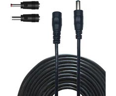 Liwinting 1 m / 3.28 pėdos Dc ilgintuvas 5.5 x 2.1 mm Dc jungiamasis kabelis Dc jungties kabelis Dc skirstytuvas iš tėviško į moterišką jungtį maitinimo šaltiniui, Led, Cctv kameros maitinimui ir 2 Dc keitikliams