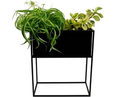 Loft metalinis gėlių stovas, 50cm dėžė, gėlių vazono stovas