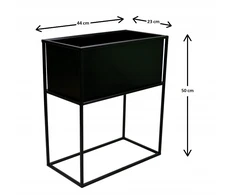 Loft metalinis gėlių stovas, 50cm dėžė, gėlių vazono stovas