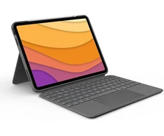 Klaviatūra Logitech Combo Touch Ipad Air (4-os ir 5-os kartos - 2020, 2022) klaviatūros dėklas, Uk/us Qwerty išdėstymas - pilka