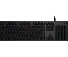 Logitech G512 mechaninė žaidimų klaviatūra, Gx-ruda Tactile jungikliai, Lightsync Rgb apšvietimas, Usb kilpa, aliuminio korpusas, programuojami F klavišai, portugališkas Qwerty išdėstymas, juoda