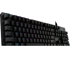 Logitech G512 mechaninė žaidimų klaviatūra, Gx-ruda Tactile jungikliai, Lightsync Rgb apšvietimas, Usb kilpa, aliuminio korpusas, programuojami F klavišai, portugališkas Qwerty išdėstymas, juoda