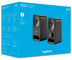Kompiuterio kolonėlės Logitech Z150 Stereo 2.0 3w / 6w juodos spalvos laidiniai garsiakalbiai puikus garsas