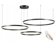 Lokki Mikka pakabinamas šviestuvas 3 žiedai lubinis sietynas 100w nuotolinio valdymo pultas 40/60/80 xxl tuya atmintis